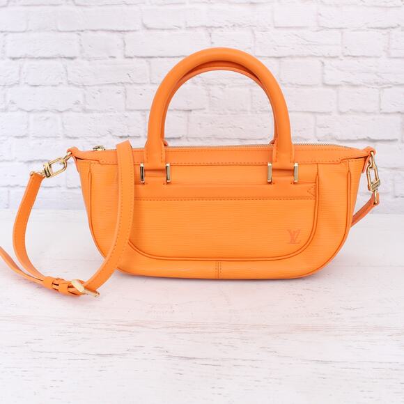 Louis Vuitton Dhanura PM Orange Epi Crossbody Leather Satchel Handbag A3593 - Picture 1 of 12
